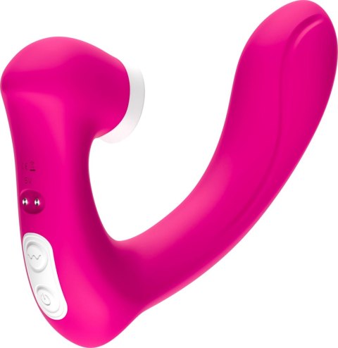 Stymulator silicone 2*9 vibration function Rose Red Stymulator silicone 2*9 vibration function Rose Red