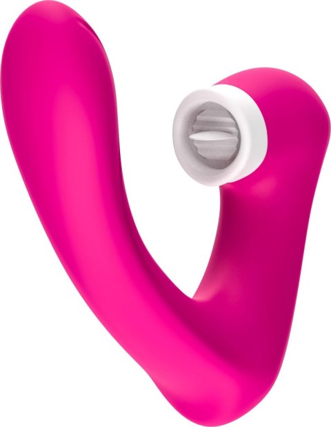 Stymulator silicone 2*9 vibration function Rose Red Stymulator silicone 2*9 vibration function Rose Red