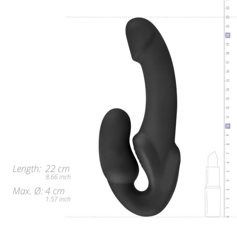No-Parts - Morgan Strapless Strap-On Dildo - 22 cm - Black No-Parts - Morgan Strapless Strap-On Dildo - 22 cm - Black