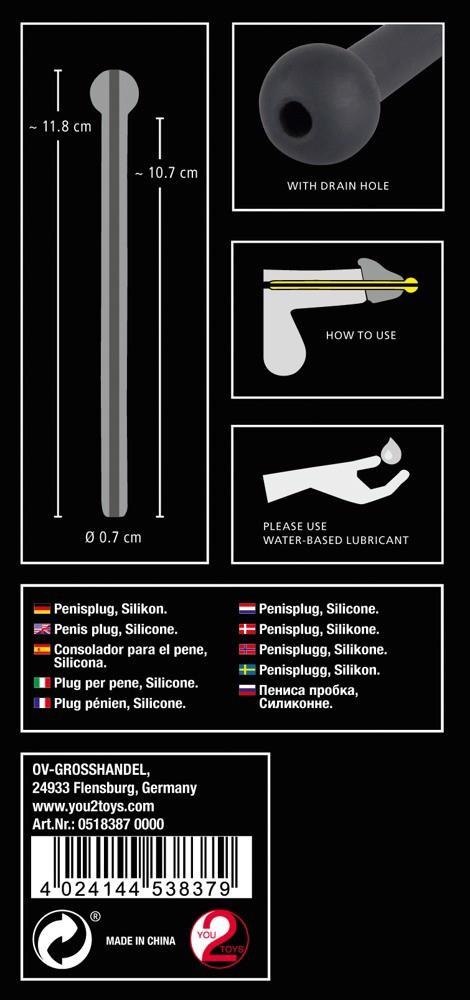 Penis Plug Piss Play black Penis Plug Piss Play black