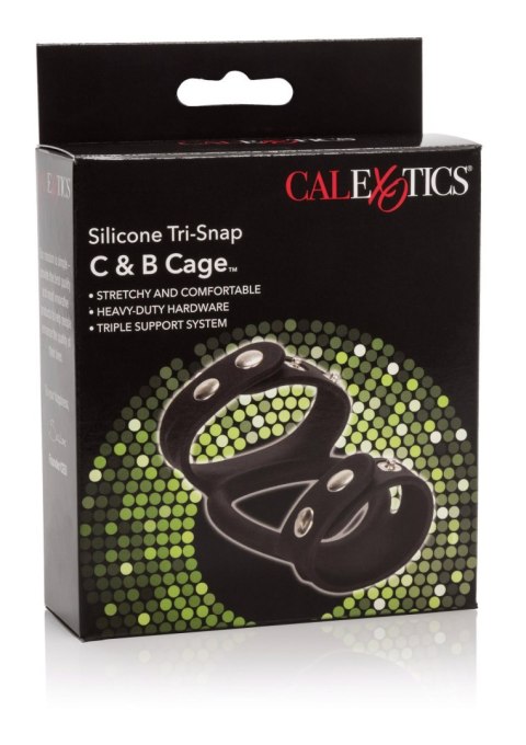 Silicone Tri-Snap C & B Cage Black Silicone Tri-Snap C & B Cage Black