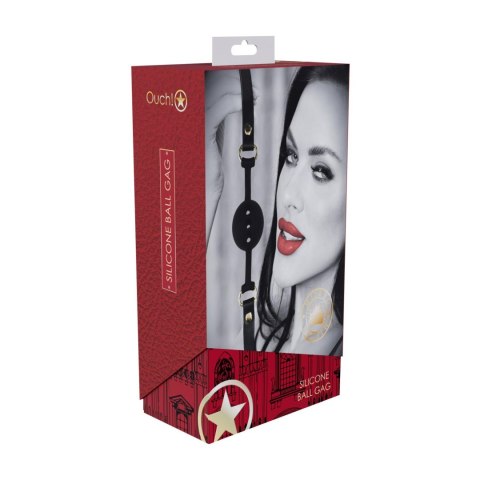 Milan Collection - Silicone Ball Gag - Black/Red Milan Collection - Silicone Ball Gag - Black/Red