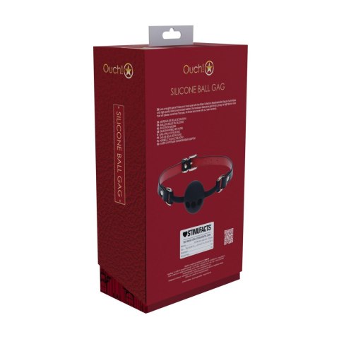 Milan Collection - Silicone Ball Gag - Black/Red Milan Collection - Silicone Ball Gag - Black/Red