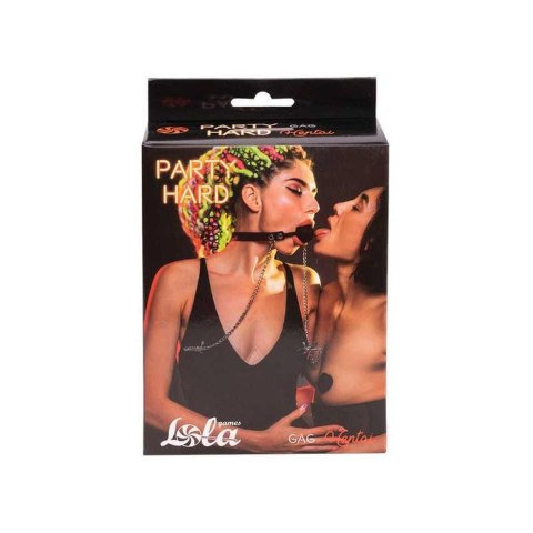 Ball Gag with nipple clamps Party Hard Hentai Ball Gag with nipple clamps Party Hard Hentai