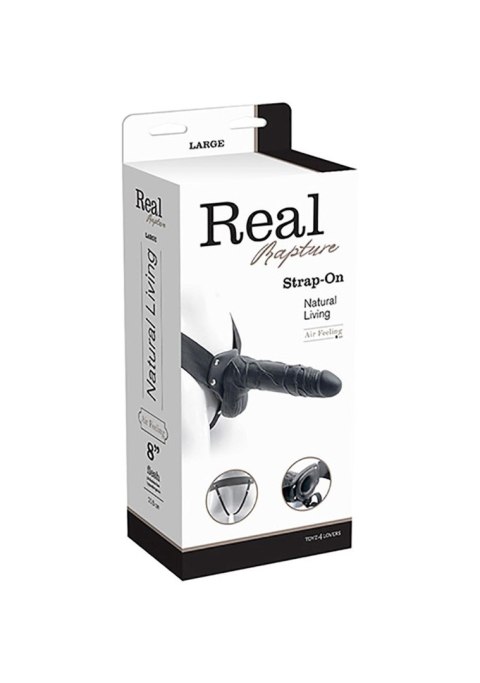 Proteza-FALLO STRAP ON CAVO REAL RAPTURE 8 BLACK WITH BALLS Proteza-FALLO STRAP ON CAVO REAL RAPTURE 8 BLACK WITH BALLS