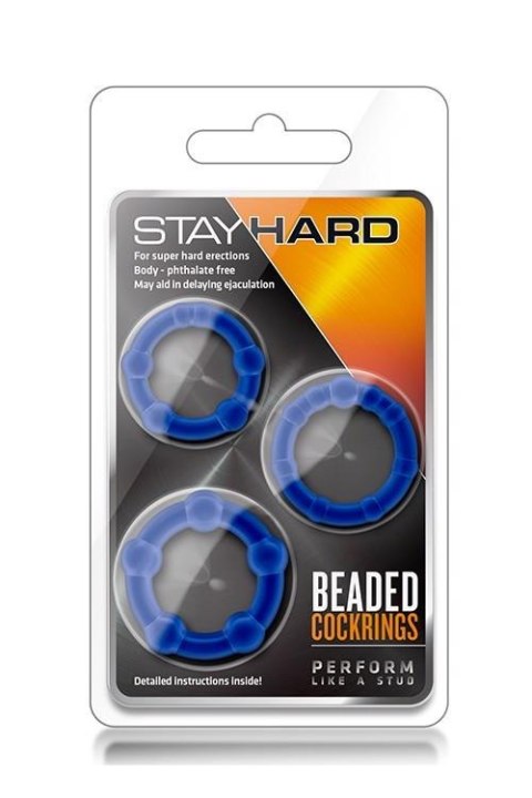 STAY HARD BEADED COCKRINGS BLUE STAY HARD BEADED COCKRINGS BLUE