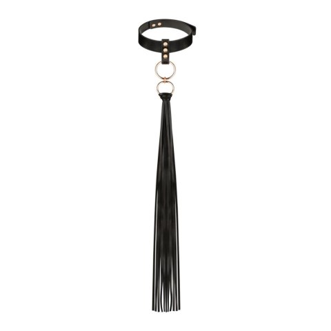Rosy Gold - Collar with Flogger - Black Rosy Gold - Collar with Flogger - Black
