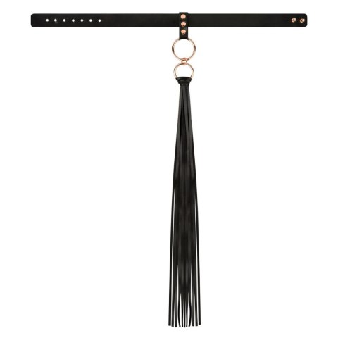 Rosy Gold - Collar with Flogger - Black Rosy Gold - Collar with Flogger - Black