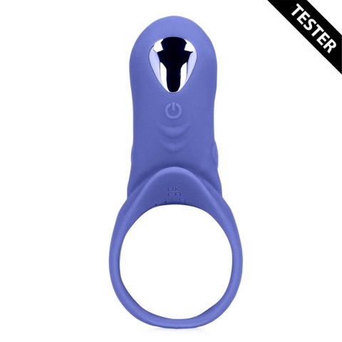 Vibrating Cockring with Clit Stimulation - Tamiya Blue Vibrating Cockring with Clit Stimulation - Tamiya Blue