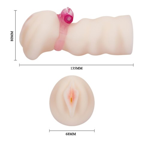 BAILE- Masturbator with vibrating ring, flesh-coloured BAILE- Masturbator with vibrating ring, flesh-coloured