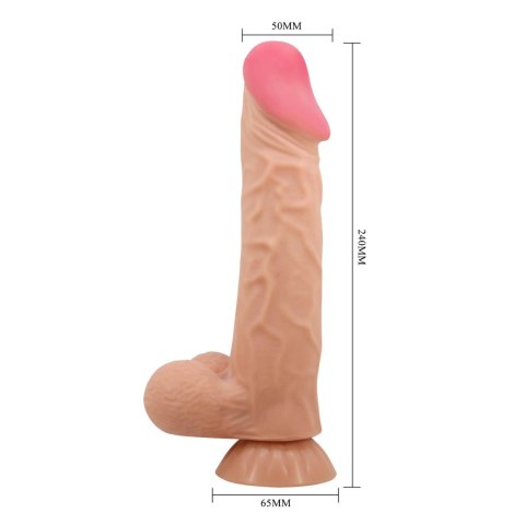 BAILE - Sliding Skin 9,4'' Flesh Bendable Suction base TPR BAILE - Sliding Skin 9,4'' Flesh Bendable Suction base TPR