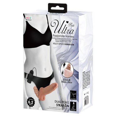 BAILE- Ultra Passionate Harness Dual Penis 6,2'' BAILE- Ultra Passionate Harness Dual Penis 6,2''