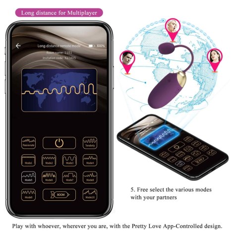 PRETTY LOVE - Klay, 10 vibration functions 10 thrusting settings Mobile APP remote control PRETTY LOVE - Klay, 10 vibration functions 10 thrusting settings Mobile APP remote control
