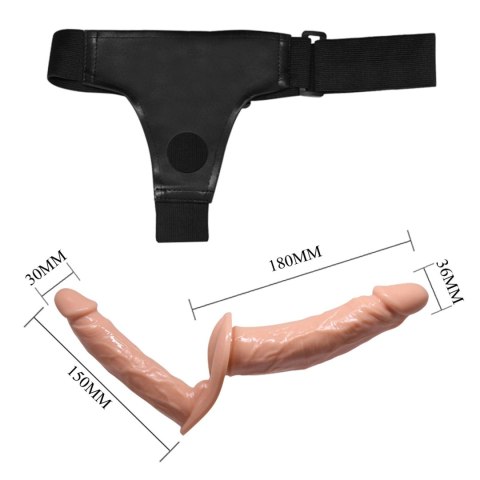 BAILE -STRAP ON DOUBLE DILDOS, 7.1''+5.9'' BAILE -STRAP ON DOUBLE DILDOS, 7.1''+5.9''