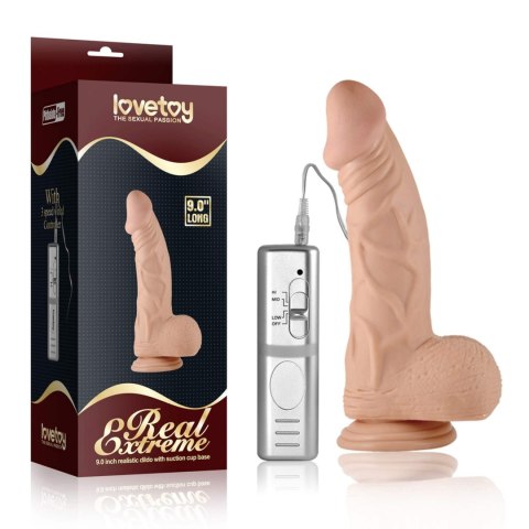 9"" Real Extreme Vibrating Dildo Flesh 9"" Real Extreme Vibrating Dildo Flesh