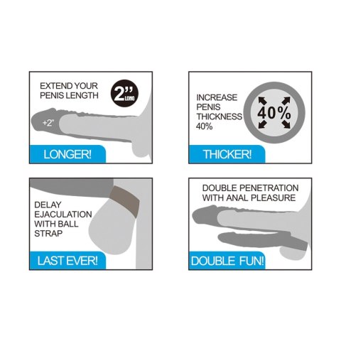 Add 2"" Pleasure X Tender Vibrating Double Penis Sleeve Add 2"" Pleasure X Tender Vibrating Double Penis Sleeve