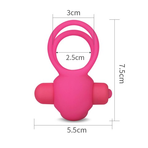 Power Clit Duo Silicone Cockring Pink Power Clit Duo Silicone Cockring Pink
