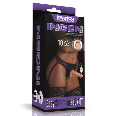 Vibrating Easy Strapon Set 7.0'' Vibrating Easy Strapon Set 7.0''