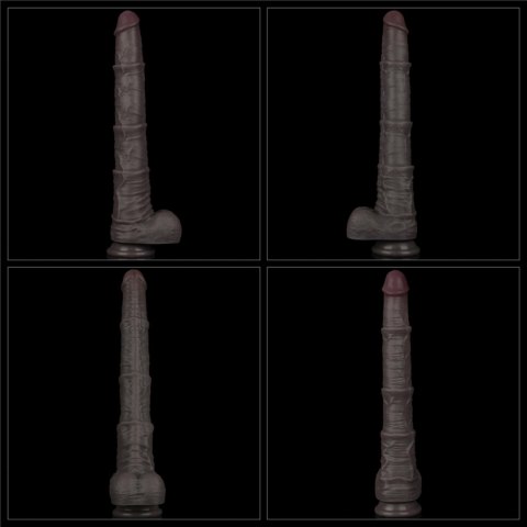 16'' Dual Layered Bendable Silicone Cock XXL(Black) 16'' Dual Layered Bendable Silicone Cock XXL(Black)