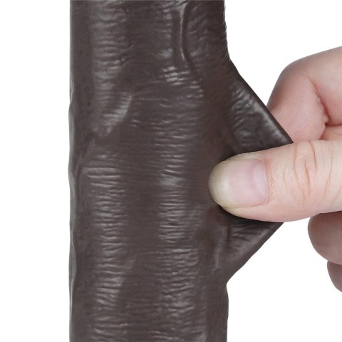 8'' Sliding Skin Dual Layer Dong Black 8'' Sliding Skin Dual Layer Dong Black