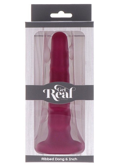 Ribbed Dong 6 Inch Red Ribbed Dong 6 Inch Red