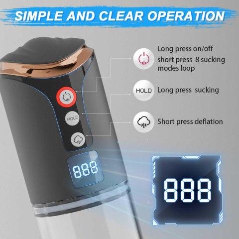 Automatic Pump - 8 sucking modes,
counting mode Automatic Pump - 8 sucking modes,
counting mode