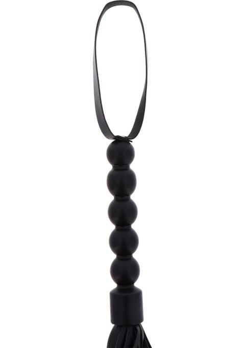 Short Beaded Flogger Whip Black Short Beaded Flogger Whip Black