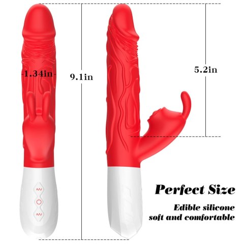Silicone Vibrator 7 Vibration modes -
10 thrusting and
7 Flapping Silicone Vibrator 7 Vibration modes -
10 thrusting and
7 Flapping