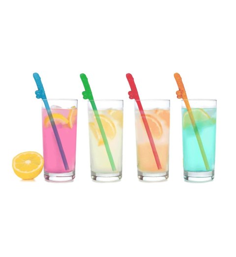 Super Fun Penis, Multicolor Straws Super Fun Penis, Multicolor Straws