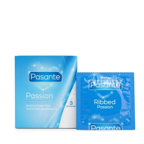 Pasante Ribbed/Passion Condoms 3 pcs