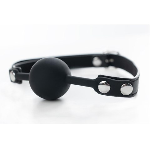 Black silicone ball gag with adjustable straps