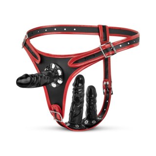 Fetish Collection - Triple Dildo Strap-On Harness