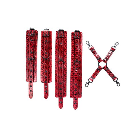 Luxury hogtie with wrist and ankle cuffs