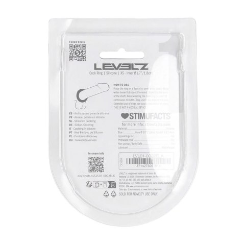 Solid Silicone Cockring - XS - Black