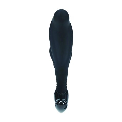 Rippled with Hard Loop Silicone Prostate Massager - L - Black
