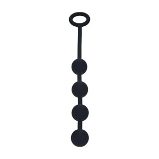 Round Silicone Anal Balls - S - 20mm - Black