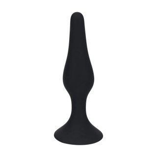 Slim Silicone Anal Plug - M - Black