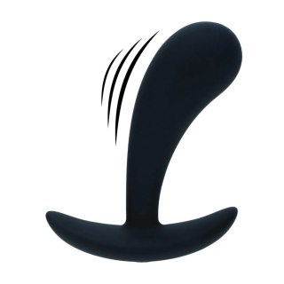 Vibrating Silicone Prostate Stimulator Anal Plug - S - Black