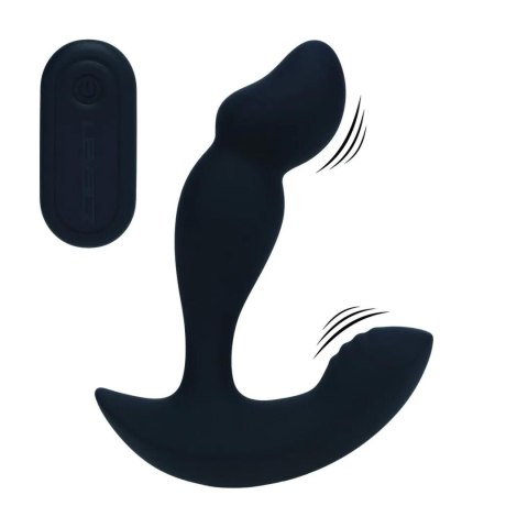 Dual Motor Remote Control Dual Motor Vibrating Liquid Silicone Prostate Stimulator - Black