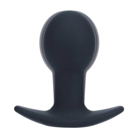 Single Bulb Vibrating Silicone Anal Plug - Black