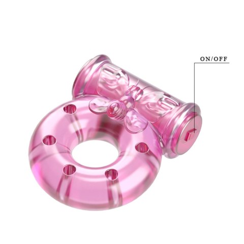 Vibrating Cock Ring & Condom Set - Pink