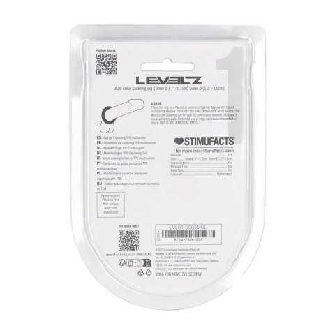 Cockring Set of 4 - Multicolor