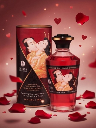Rozgrzewający olejek do masażu - Warming Oil Sparkling Strawberry Wine