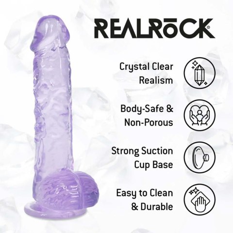 Realistic Dildo with Balls - 5" / 12,7 cm - Purple