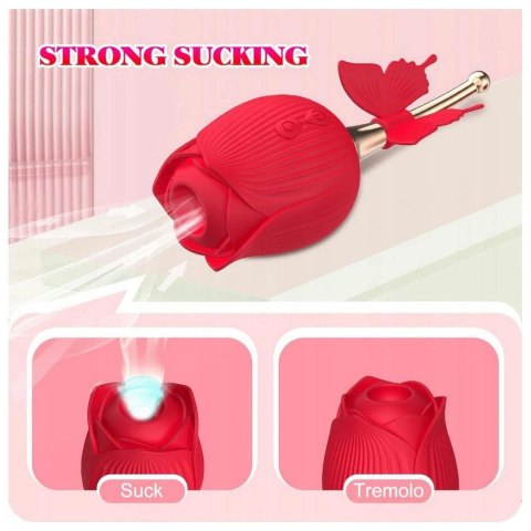 Masażer ssący do łechtaczki w kształcie róży – elegancki wibrator dla kobiet