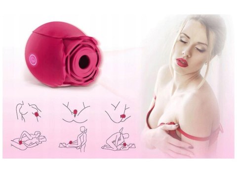 Masażer ssący do łechtaczki w kształcie róży – elegancki wibrator dla kobiet